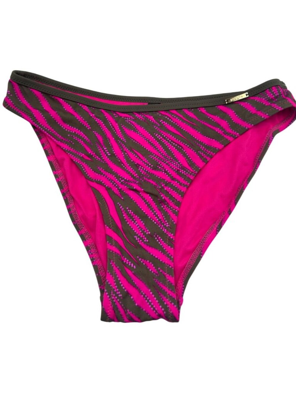 Sapph Womens Bikini Bottom EU 38/US S Pink & Brown Zebra Design Swimwear
